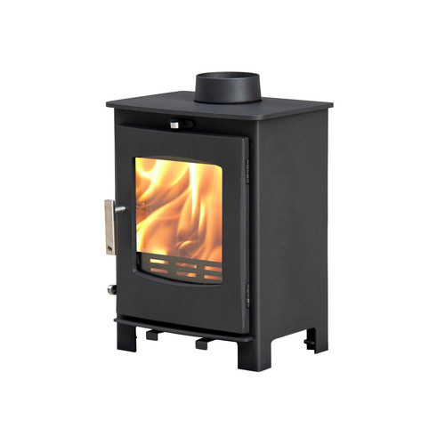 Wood burning log burner - burning,