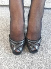 Oasis Ladies Black Snakeskin