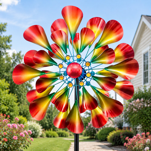 Red metal wind - wind, spinner