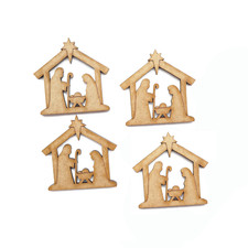 Jesus Barn MDF Craft Shapes