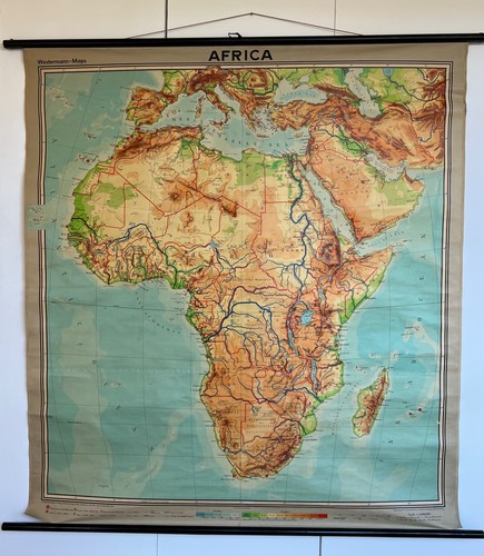 Vintage 1960 school map - school,
