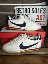 Nike Cortez White Blue Leather