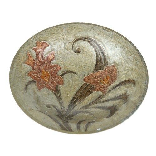 Vintage brass enamel bowl - bowl, –