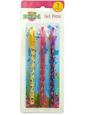 3 MERMAID GEL PENS SET - writing school -GIRLS - 3 COLOURS