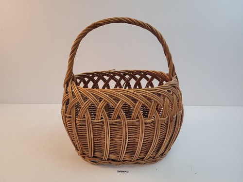 Shopping basket wooden wicker - shopping,