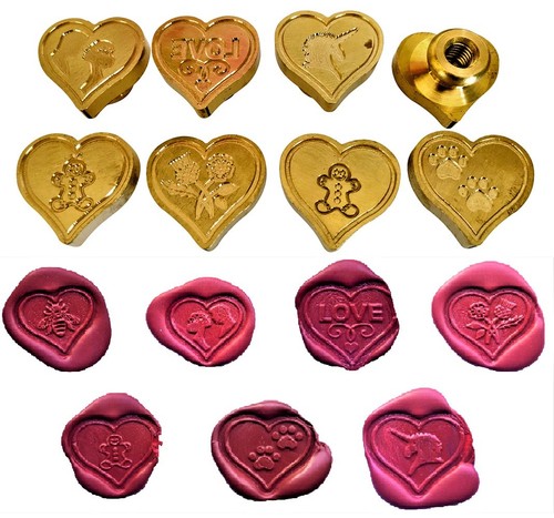 Love heart wax seal - seal, stamp