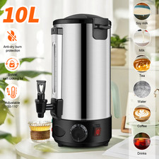 10L Stainless Steel Tea Urn Commercial Electric Catering Hot Water Boiler UK