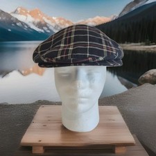 Hats Of Ireland Castlebar Pure Wool Flat Cap Donegal Tweed Tartan Hat