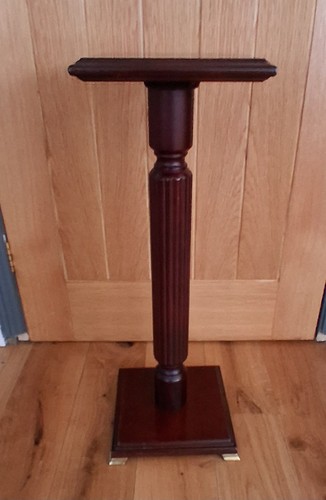 Vintage mahogany plant stand - mahogany,