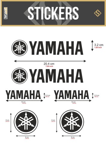 Yamaha logo stickers decals - 2x,