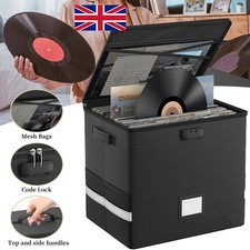 12" LP Vinyl Record Carry Storage Box Fireproof DJ Flight Case Holds up to 100