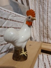 Vintage Chinese White PorcelainCockerel Rooster Figurine Hand Painted 16cm