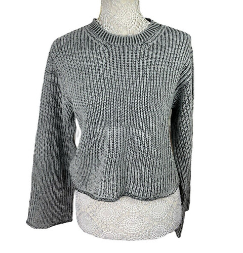 Knit jumper grey marl long - knit,