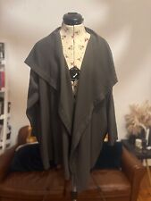 Shirin Guild Rare Wool & Paper Waterfall Jacket / Kimono Dark Grey Size M
