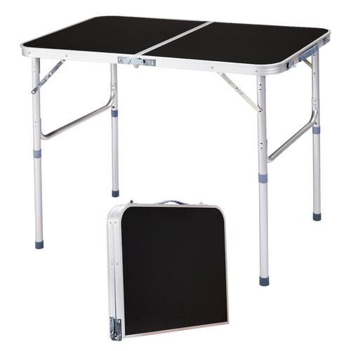 Alloy folding table - table, black