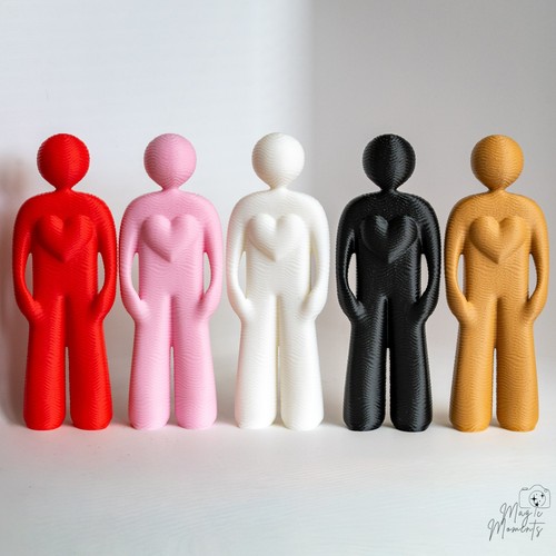 Couple heart figurines - heart, man