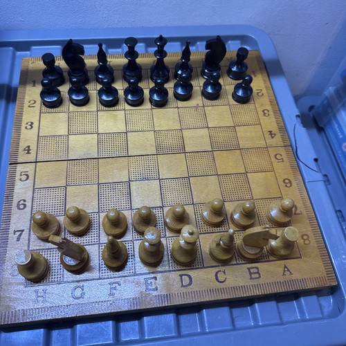 Vintage handmade wooden chess - vintage,