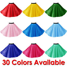 SATIN Rock n Roll Skirt UK Girls 1950s Costume Grease Fancy dress ROCKABILLY ALL