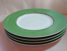 4 Large Bernardaud Green Wave