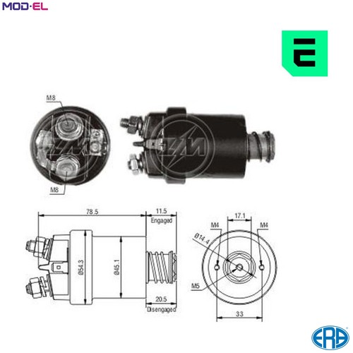 Solenoid switch starter zm560 - solenoid,