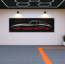 C3 Corvette Flag Banner 71x24"