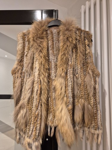 Real rabbit fur - , waistcoat/
