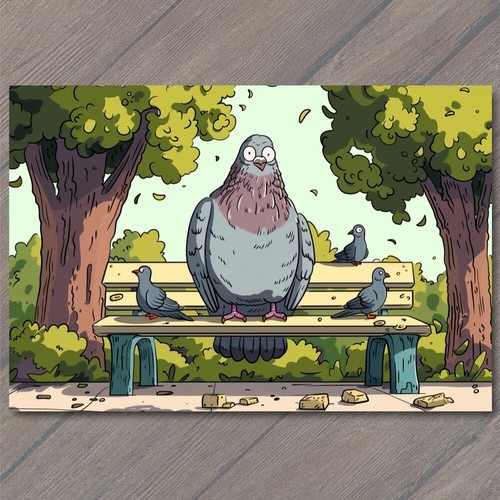 Postcard pigeon bird giant - bird,