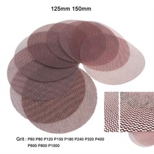 125mm/150mm Mesh Abrasive Sanding Discs Hook&Loop Sandpaper Disc Grit 80 - 1000