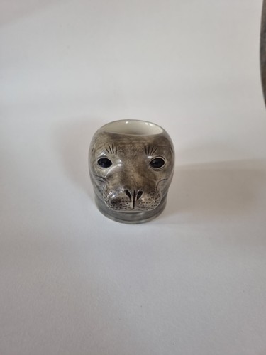 Quail ceramics seal face egg - quail,