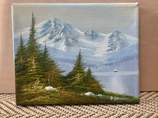 R Brown Oil on Canvas Snow