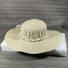 Bride Floppy Straw Hat Cream