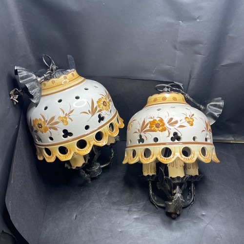 Vintage hand painted - x2, hand-painted