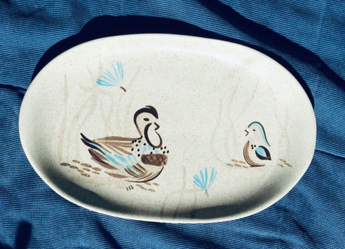 Large oval platter bob white - oval,