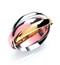 9ct 3 Colour Gold 3mm Russian Wedding Ring.  Sizes F-Z