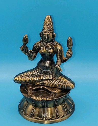 Vintage metal lakshmi statue - metal,