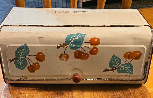 Vintage white metal bread - vintage,