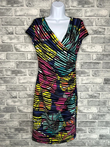 Muliticoloured neck ribbed - muliticoloured, v-neck