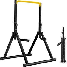 DOBESTS Foldable Power Tower Dip Station Pull Up Bar Free Stand Fitness