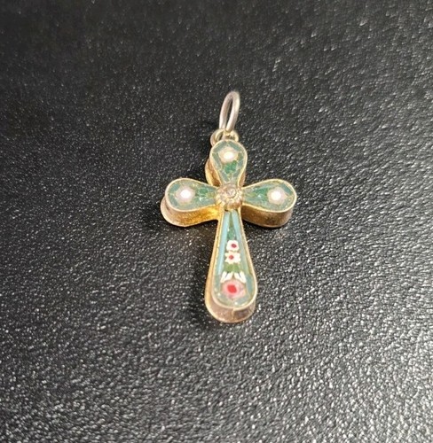 Vintage micro mosaic cross - vintage,