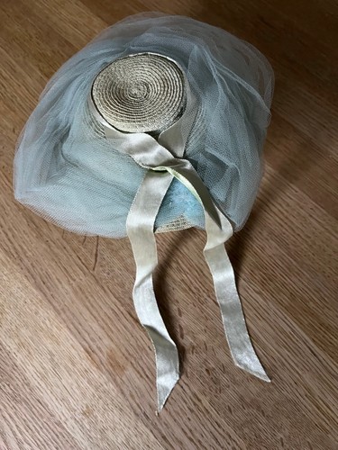 Antique straw and net - antique, hat