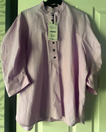 Zara women pink button front - zara,