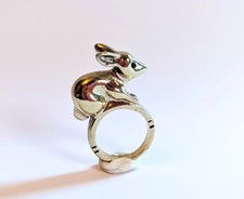 Gold Coloured 3d Bunny Rabbit