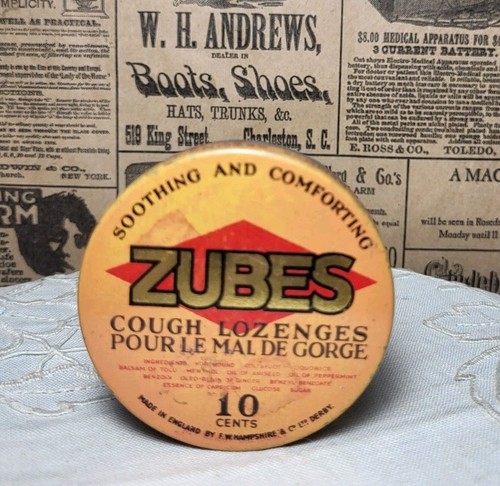 Vintage zubes cough lozenges - zubes,