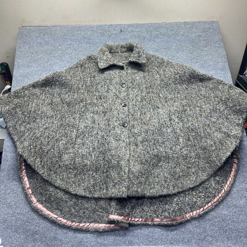 Mohair wool blend knit cape - mohair,