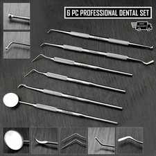 6 Pcs Kit Dental Mirror Scaler