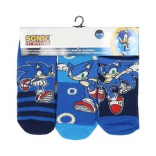 Sonic Socks  3 Pack 3 Sizes Sonic The Hedgehog Socks 3 Designs Childrens