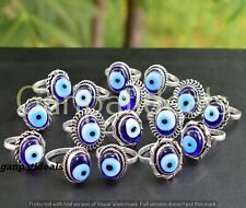 Evil Eye Gemstone Ring Wholesale Lot 925 Sterling Silver Plated Rings Lot