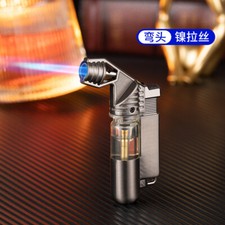 . ✅Free Name Engrave ✅JET Blue FLAME LIGHTER✅GAS lighter✅ Christmas Gift✅  #40