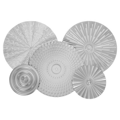 Pcs round silver iron wall - silver,