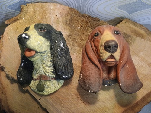 Vintage bossons chalkware dogs - bossons,